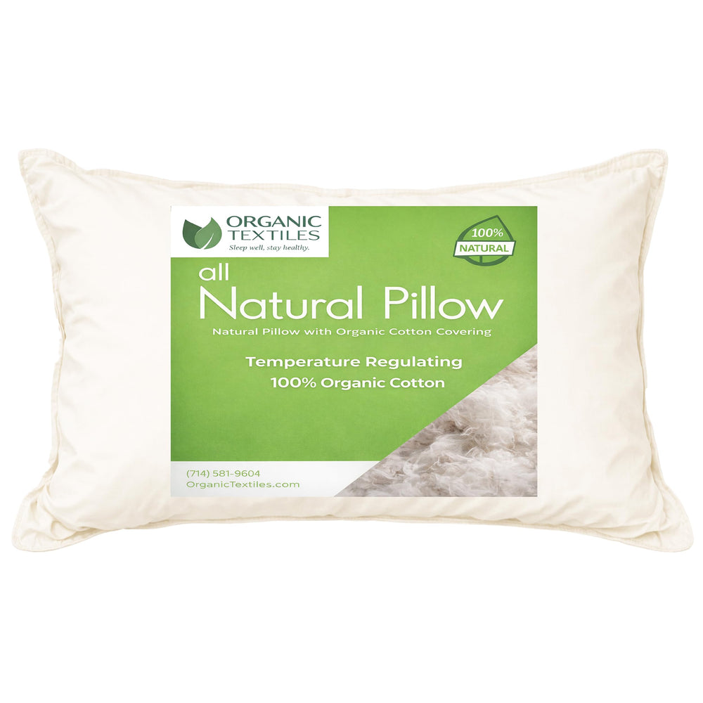 Organic Cotton Bed Pillow with Certified Cover