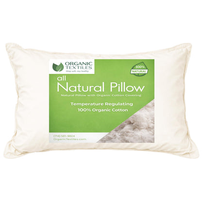 Organic Cotton Bed Pillow with Certified Cover