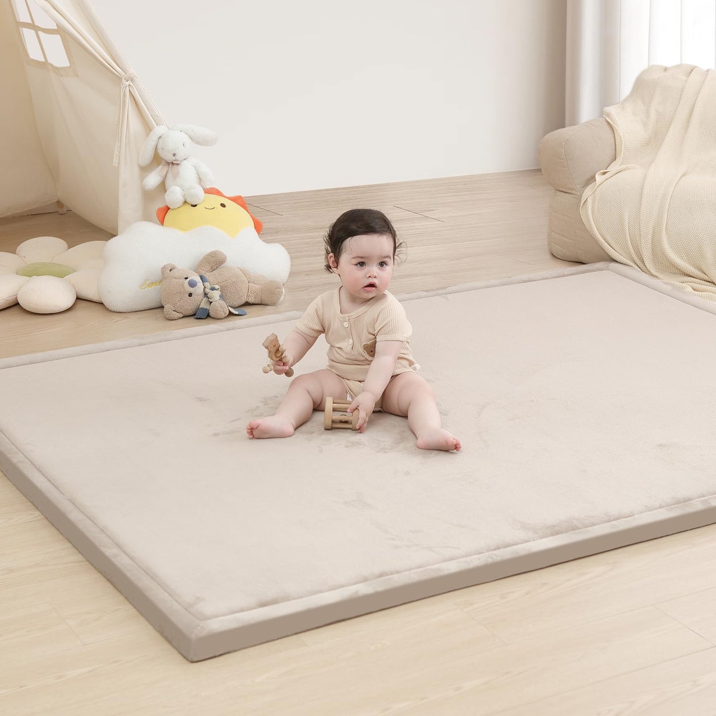 Extra Thick Memory Foam Baby Play Mat for Floor