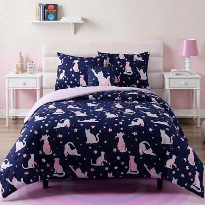 Glow-in-the-Dark Space Comforter Bedding Set