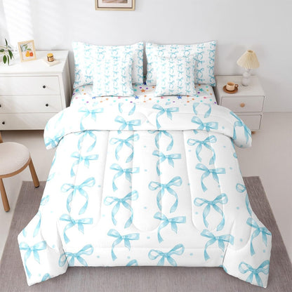 Pink Bow Bedding Set for Girls and Kids