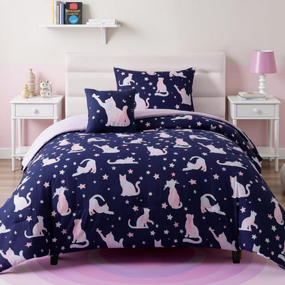 Glow-in-the-Dark Space Comforter Bedding Set