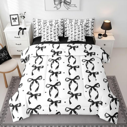 Pink Bow Bedding Set for Girls and Kids