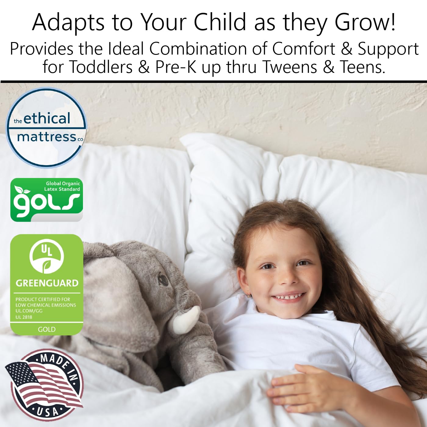 Organic Kids Mattress with Pocket Coil Support