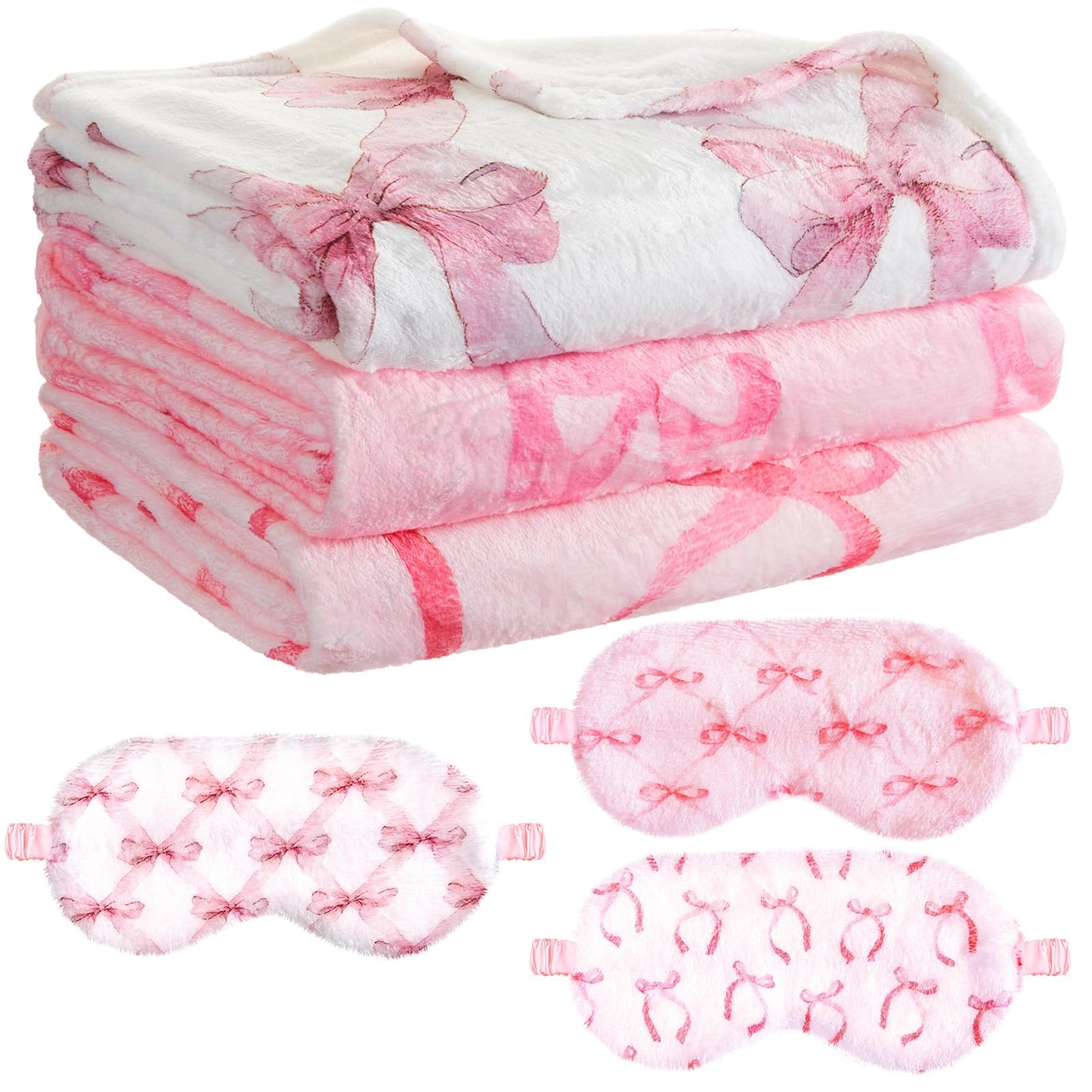 Kids Sleepover Blanket & Eye Mask Party Set