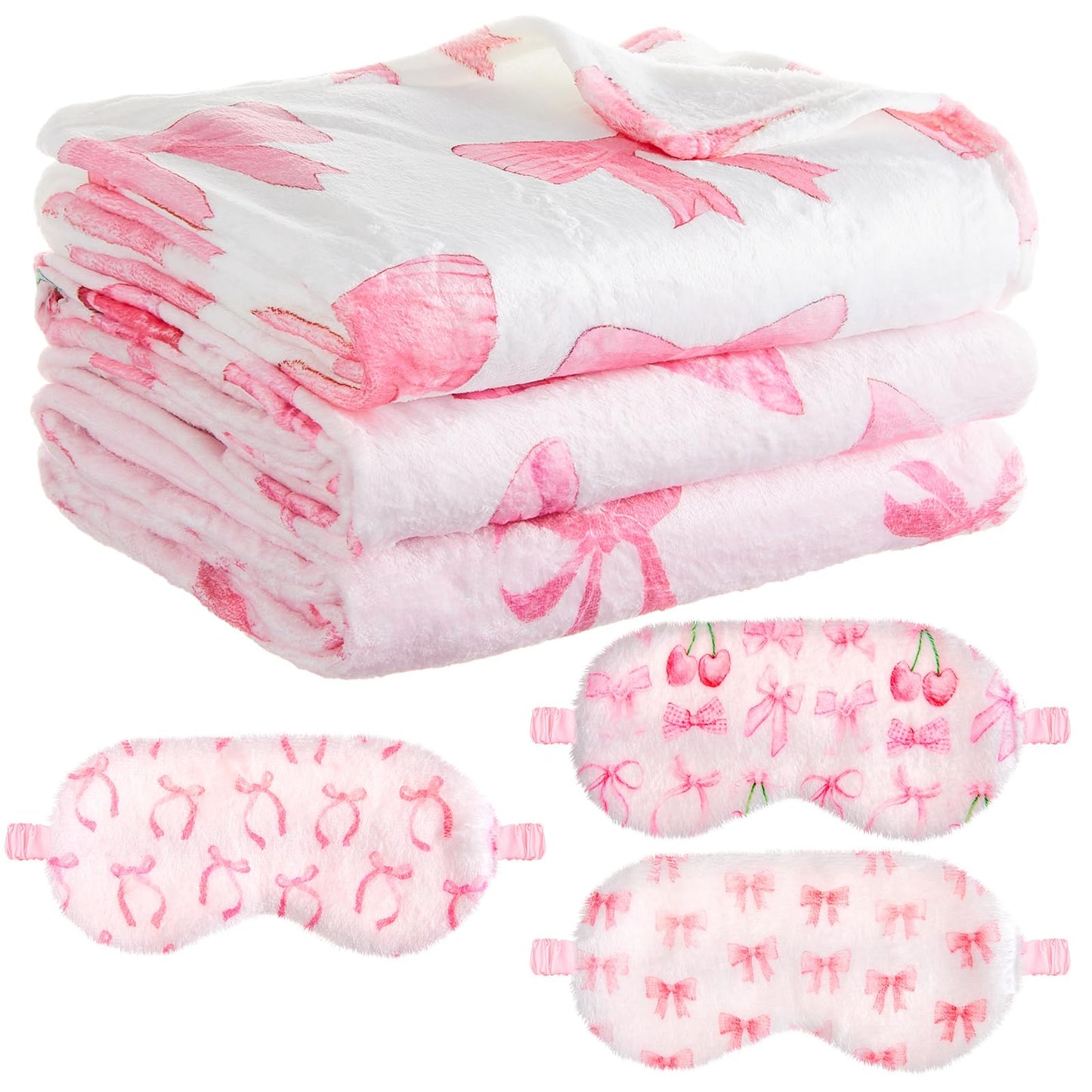 Kids Sleepover Blanket & Eye Mask Party Set