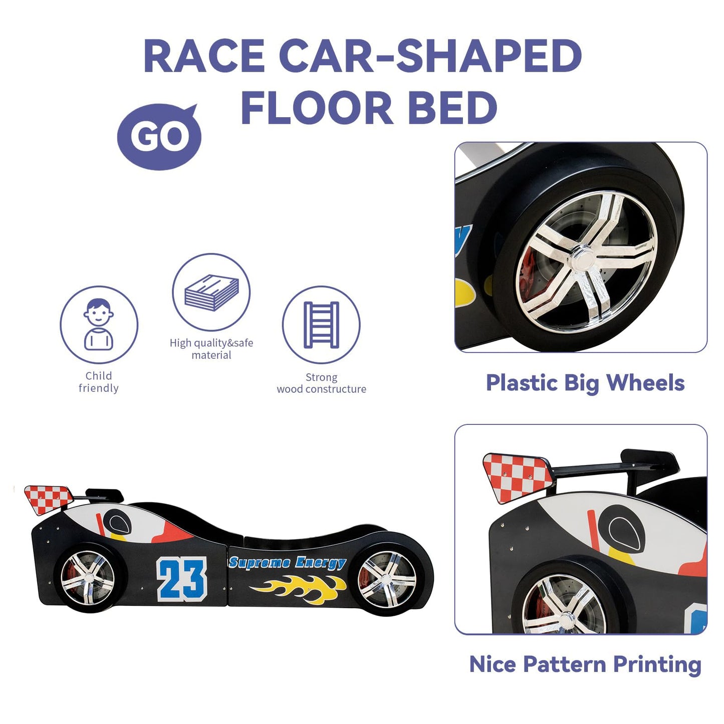Twin Bed Frame for Kids Bedroom