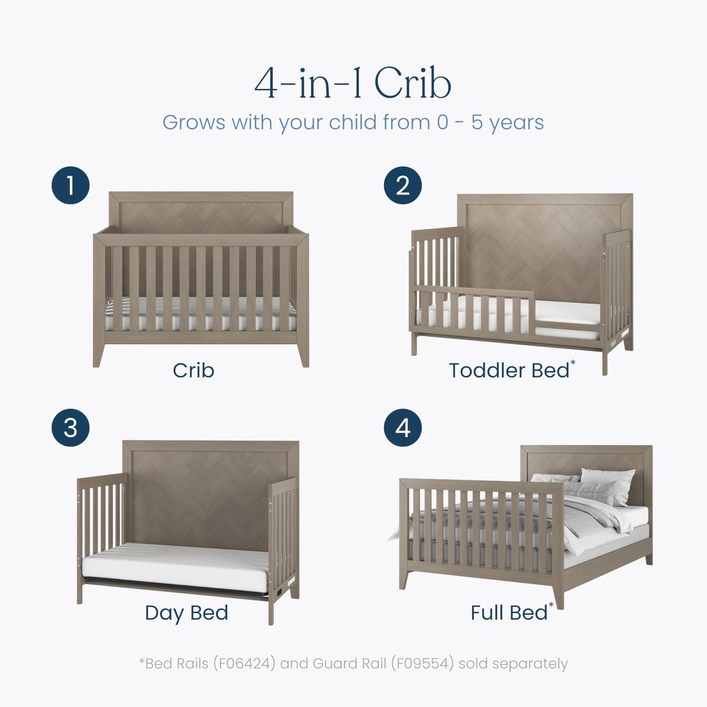 Child Craft Kieran 4-in-1 Convertible Baby Crib