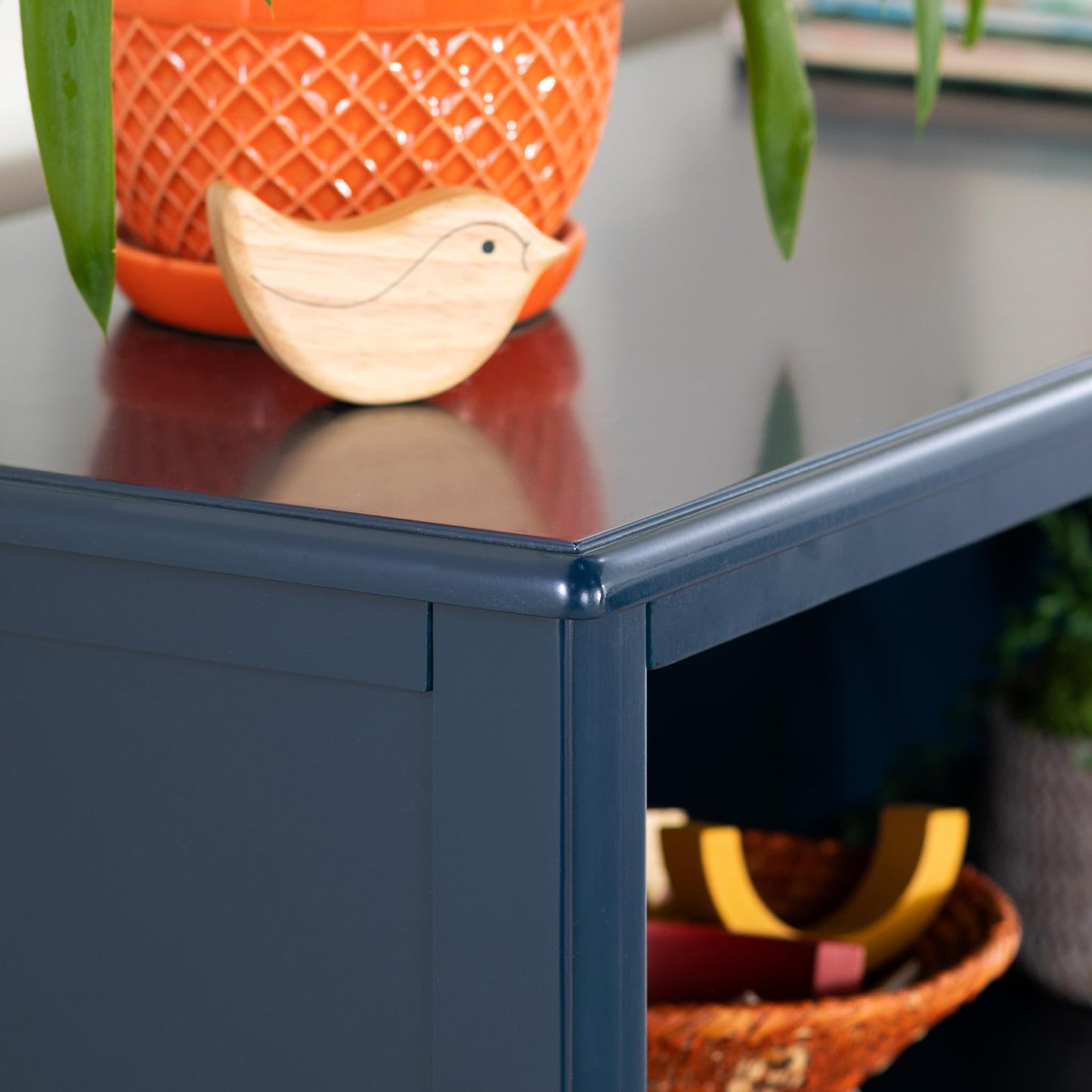 Wooden Kids Bookcase with Toy Storage Shelves