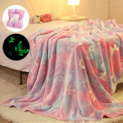 Glow-in-the-Dark Butterfly Blanket for Kids