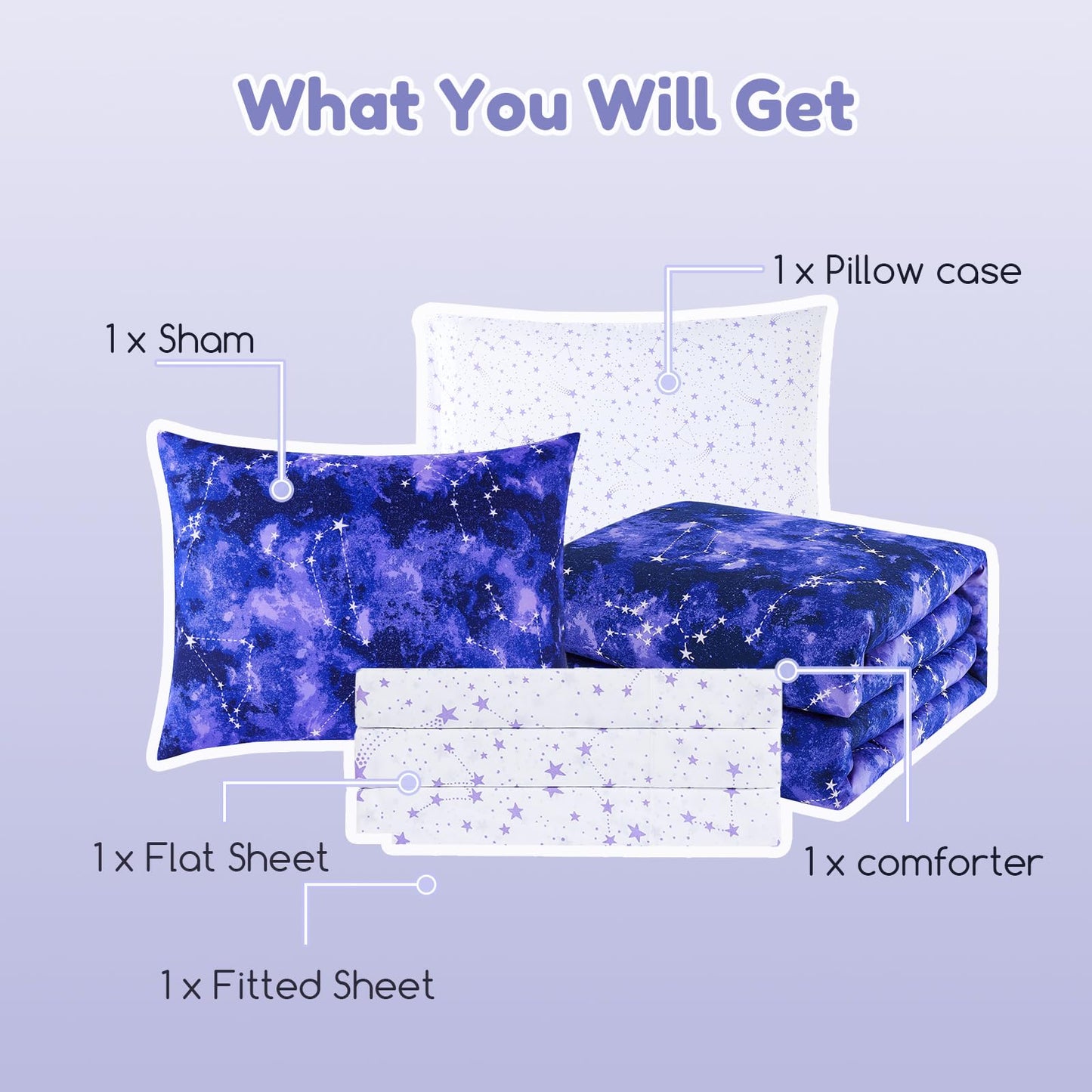 Glow-in-the-Dark Comforter Bedding Set