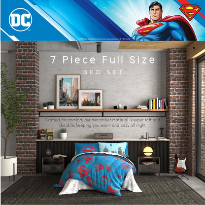 Superhero Reversible Comforter & Sheet Set for Kids