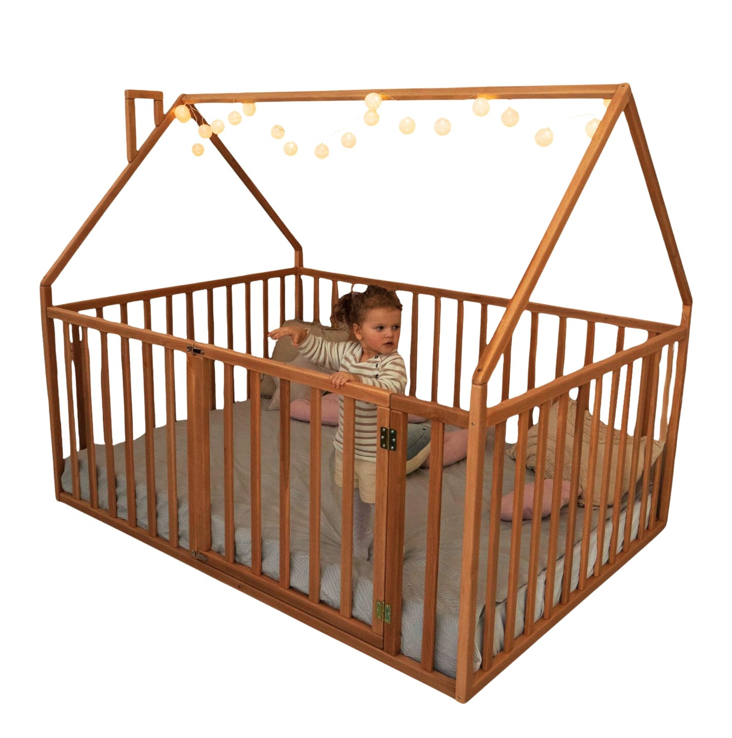 Montessori Floor Bed Frame with Safety Rails