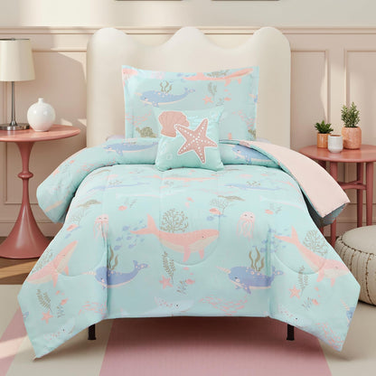 Glow-in-the-Dark Space Comforter Bedding Set