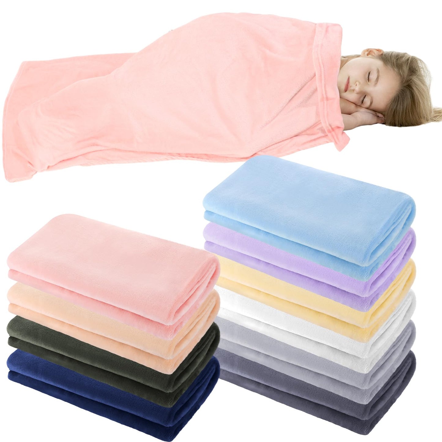 Kids Fleece Nap Blanket Set for Daycare & Preschool