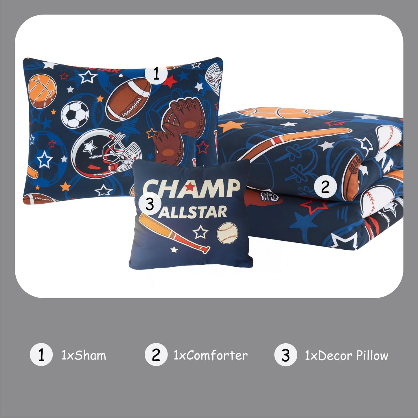Glow-in-the-Dark Space Comforter Bedding Set