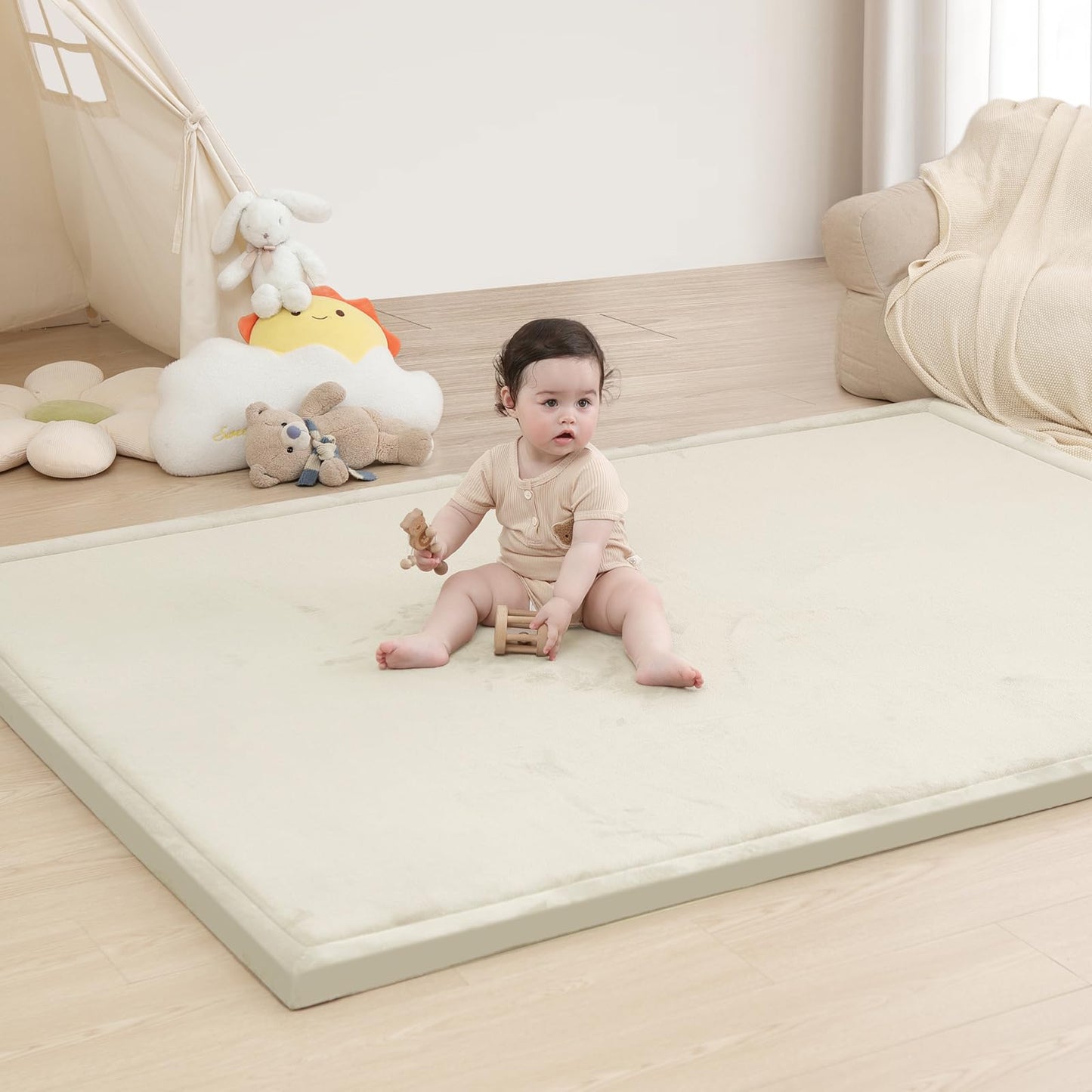 Extra Thick Memory Foam Baby Play Mat for Floor