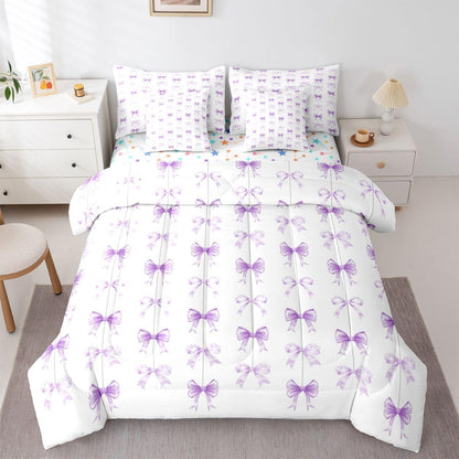 Pink Bow Bedding Set for Girls and Kids
