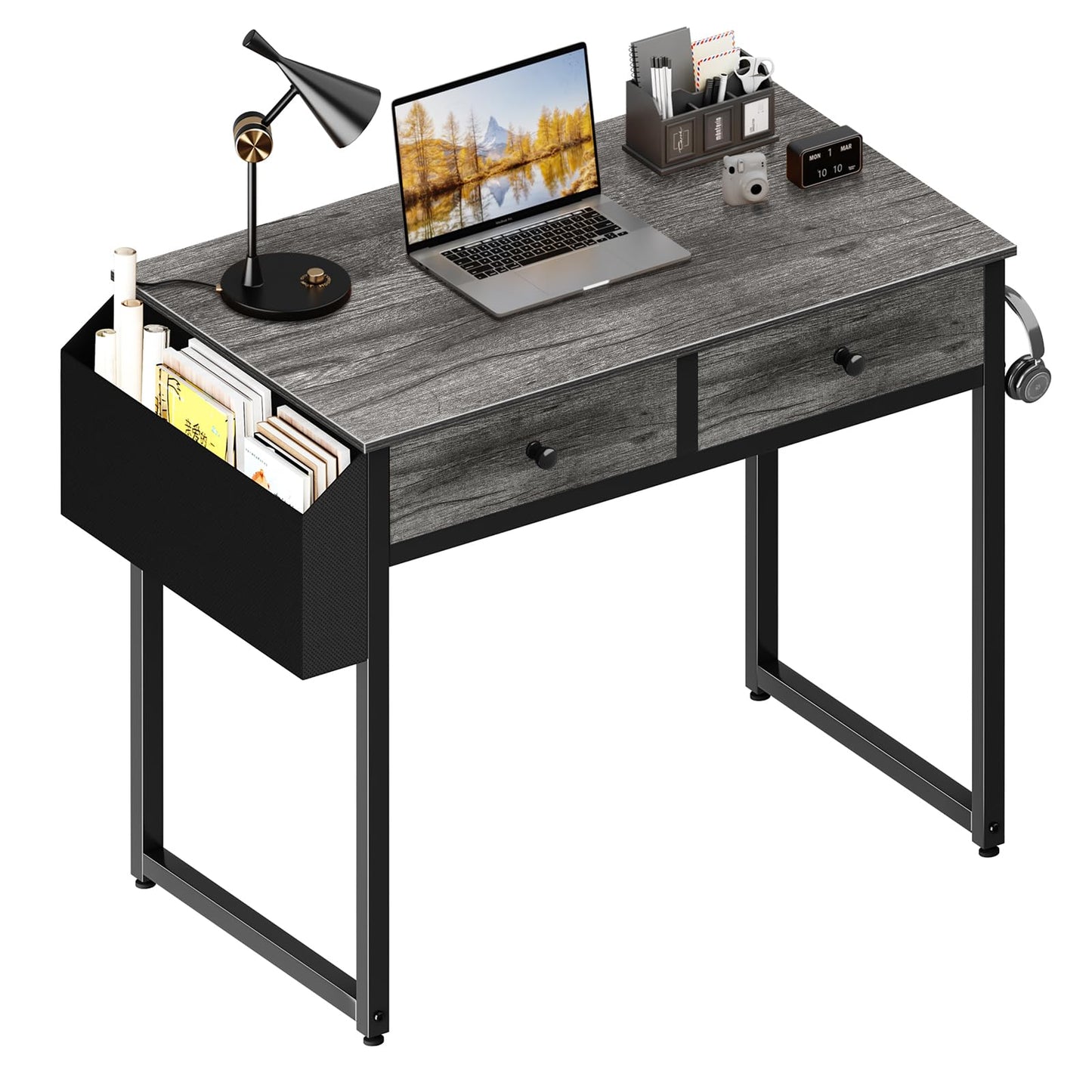 Computer Desk with Drawers and Storage Bag