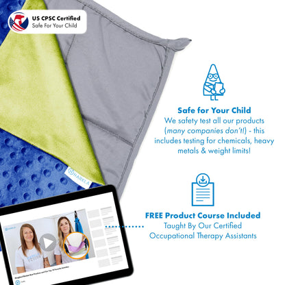 Kids Cooling Weighted Blanket with Minky Cover