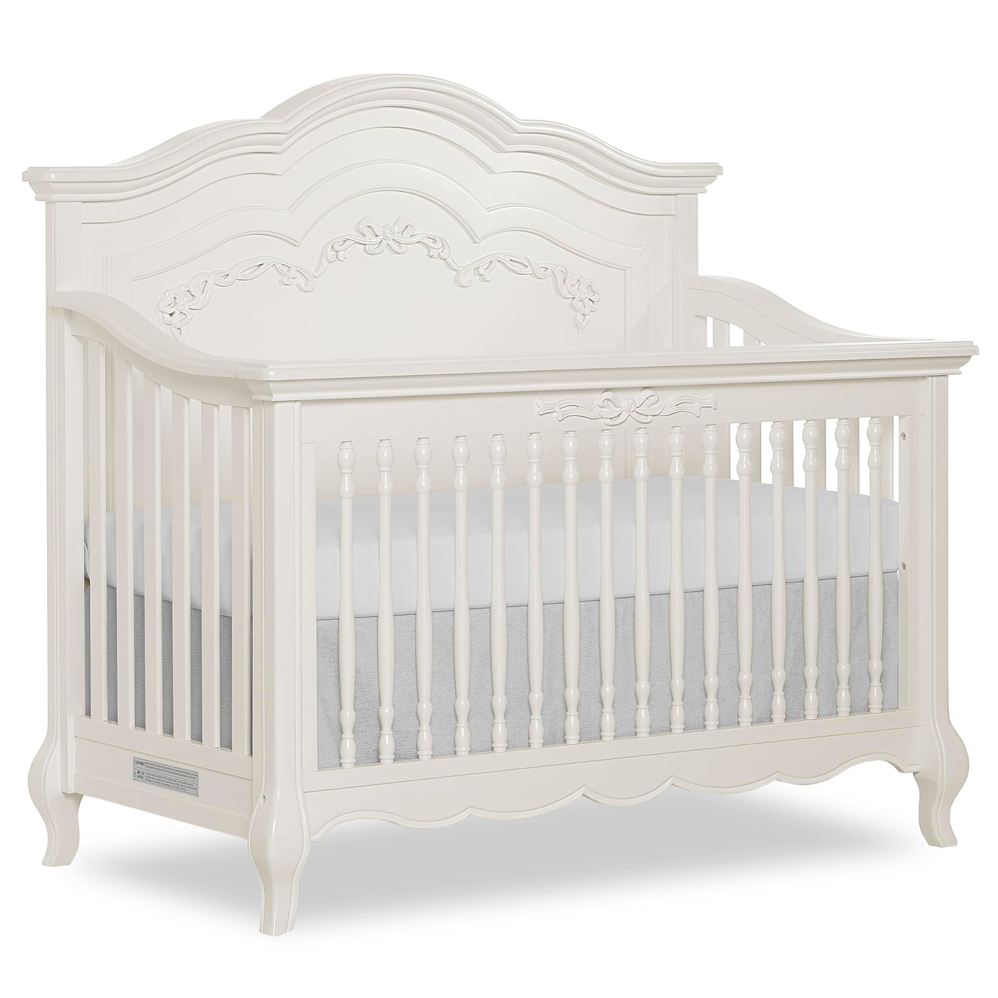 Convertible 5-in-1 Nursery Crib with Panel Headboard