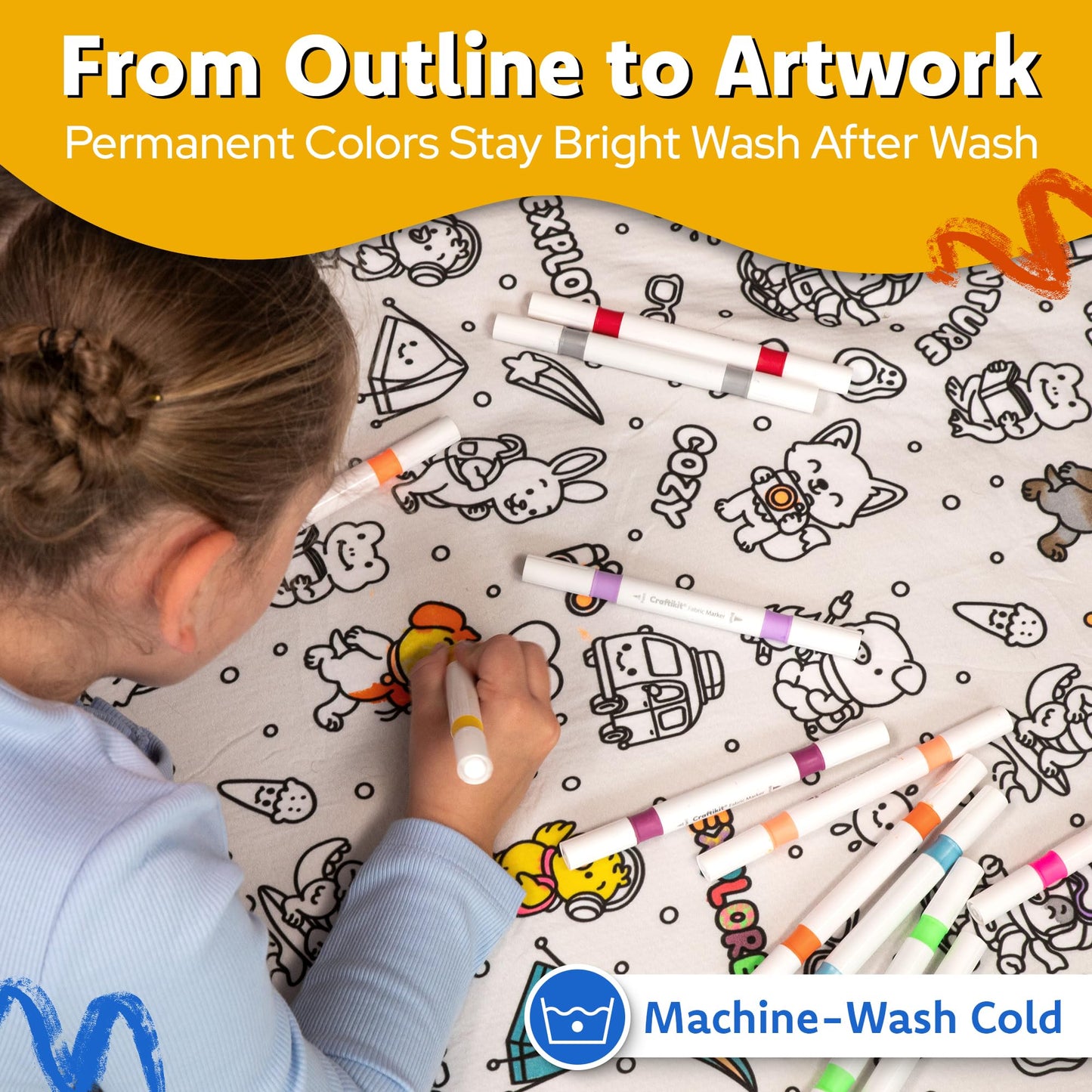 Color-In Wearable Sherpa Blanket Craft Kit