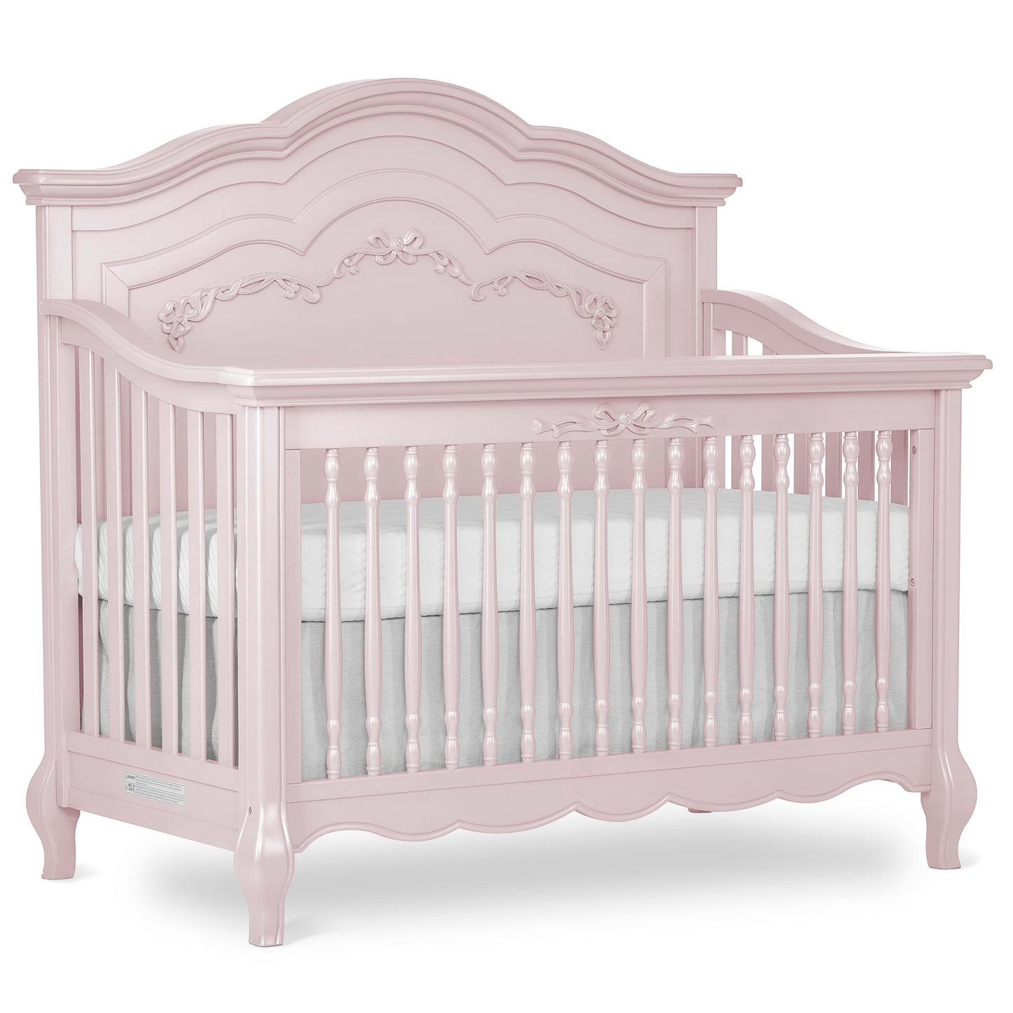 Convertible 5-in-1 Nursery Crib with Panel Headboard