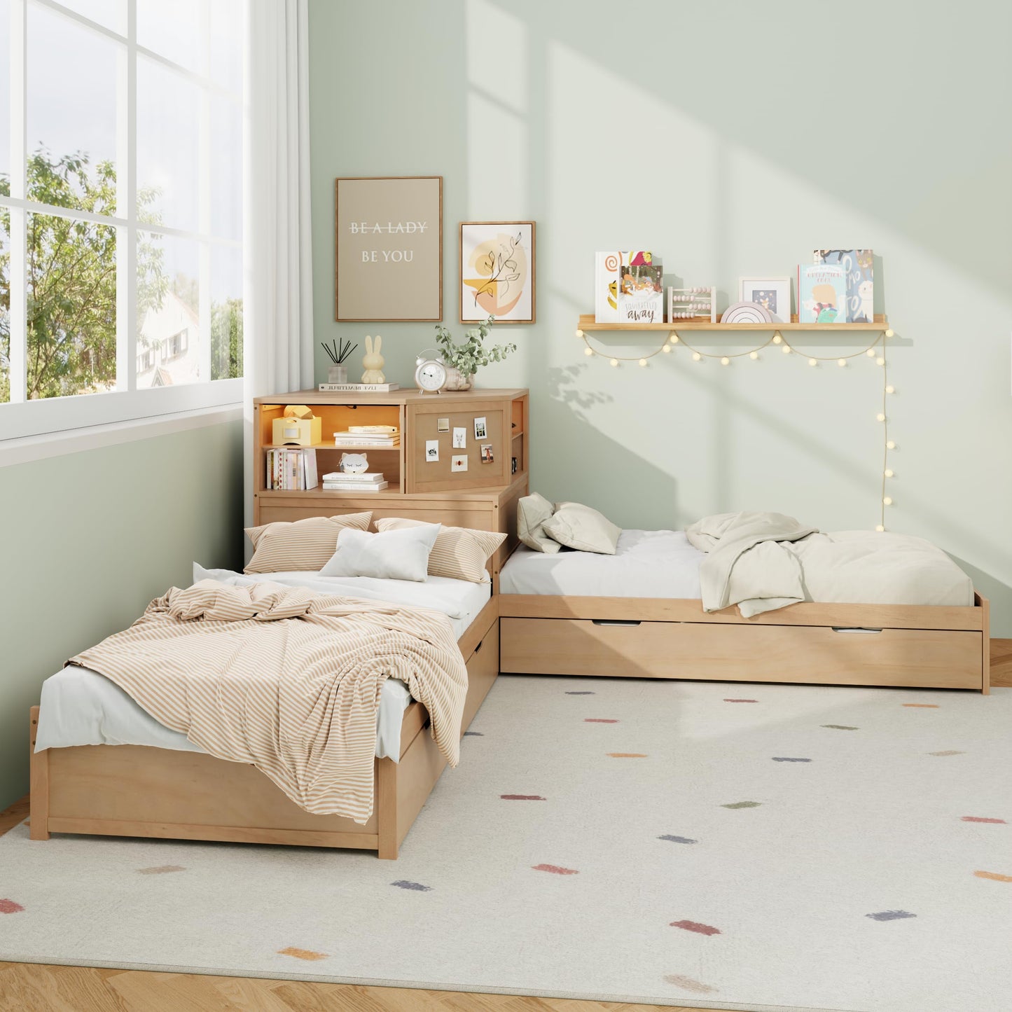 Platform Bed with Hydraulic Storage and USB Ports