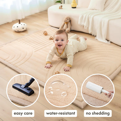 Coral Velvet Baby Play Mat for Safe Crawling and Play