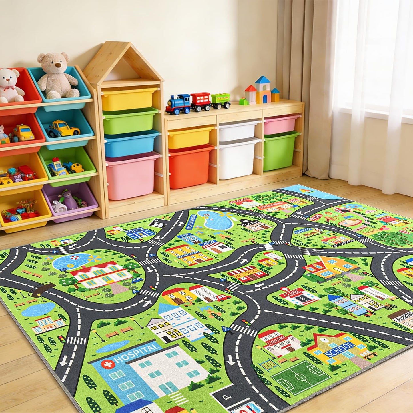 Kids Playroom Area Rug for Bedroom & Nursery
