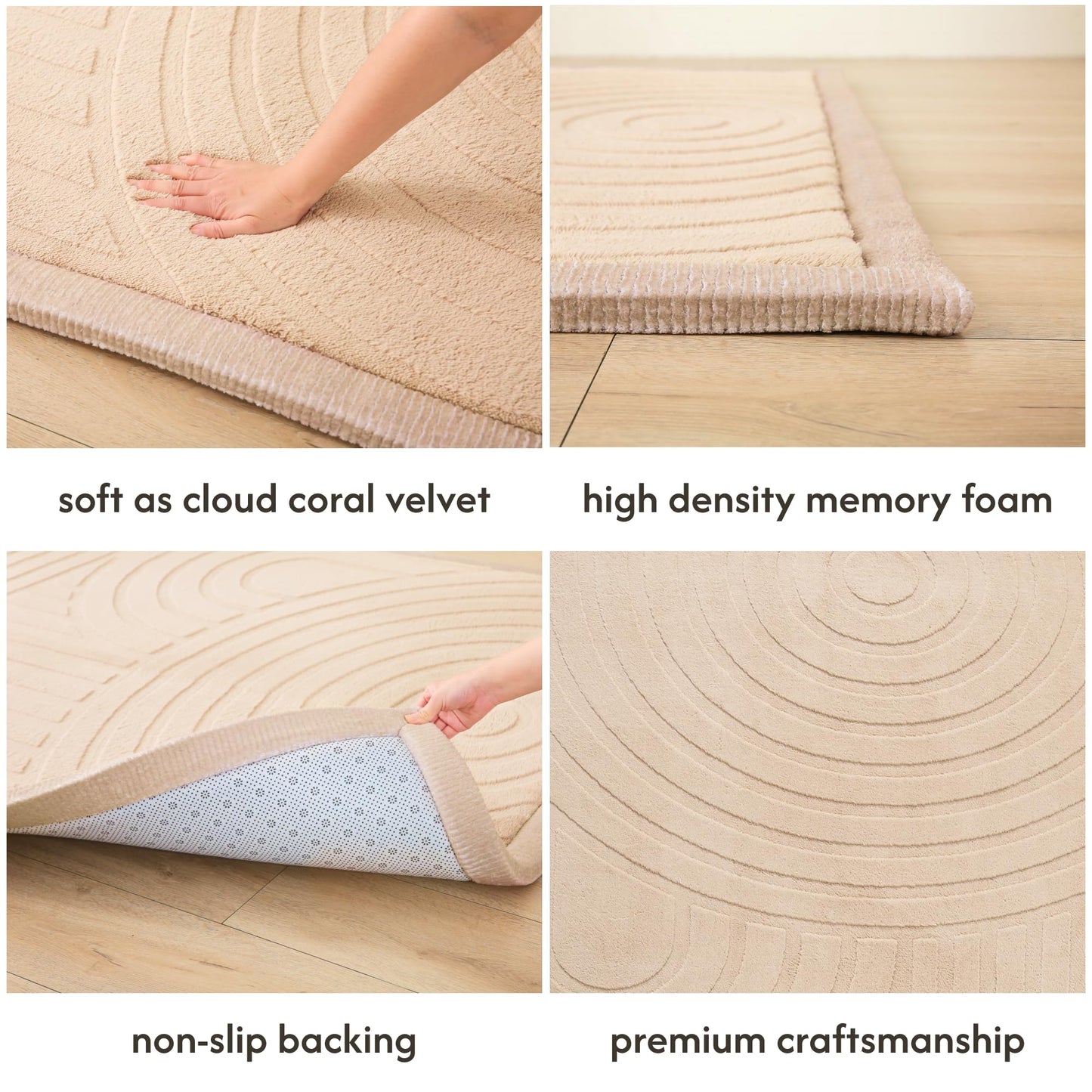 Coral Velvet Baby Play Mat for Safe Crawling and Play