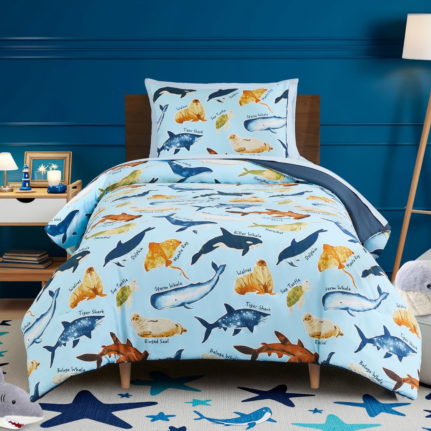 Glow-in-the-Dark Space Comforter Bedding Set