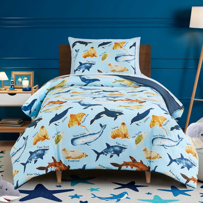 Glow-in-the-Dark Space Comforter Bedding Set