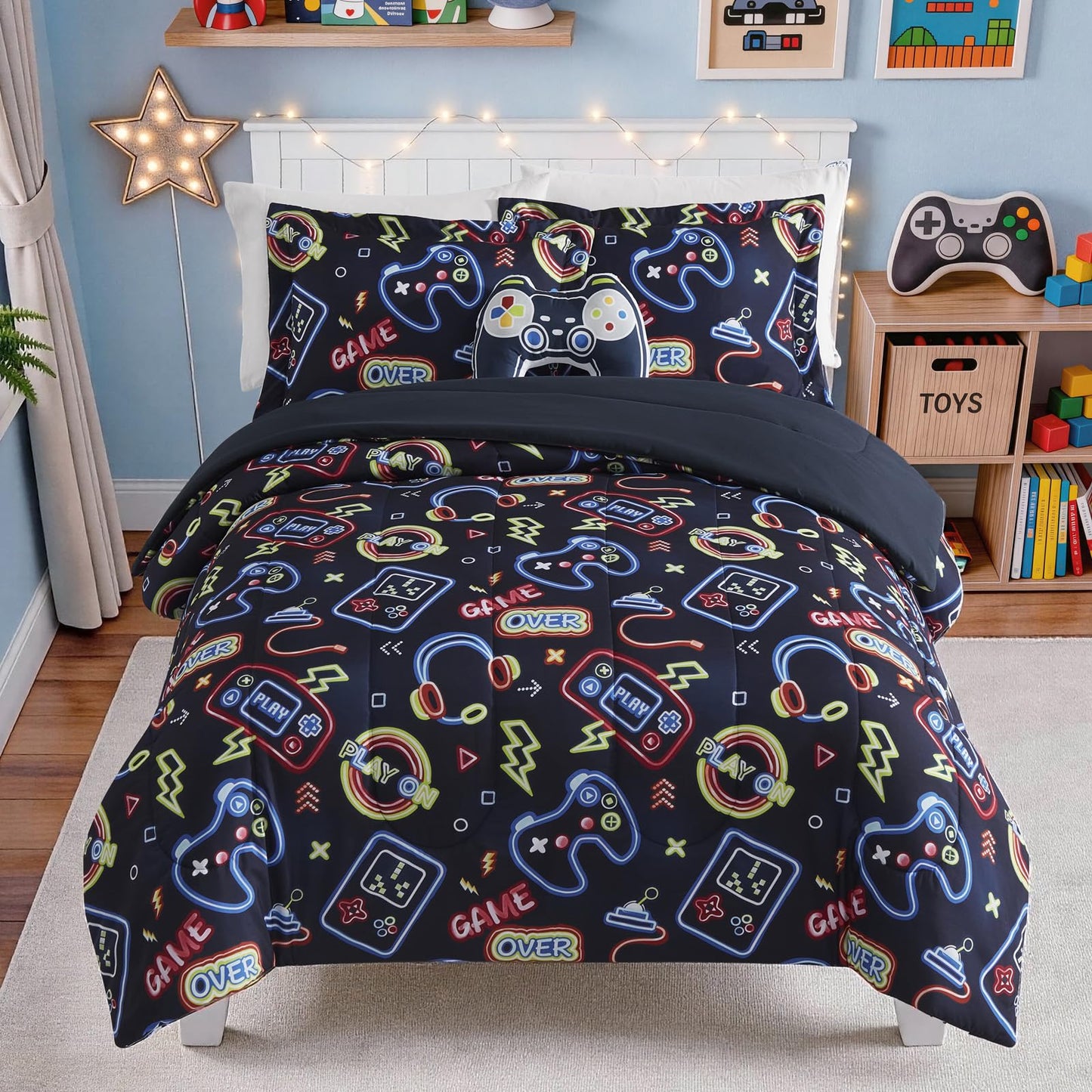 Glow-in-the-Dark Space Comforter Bedding Set