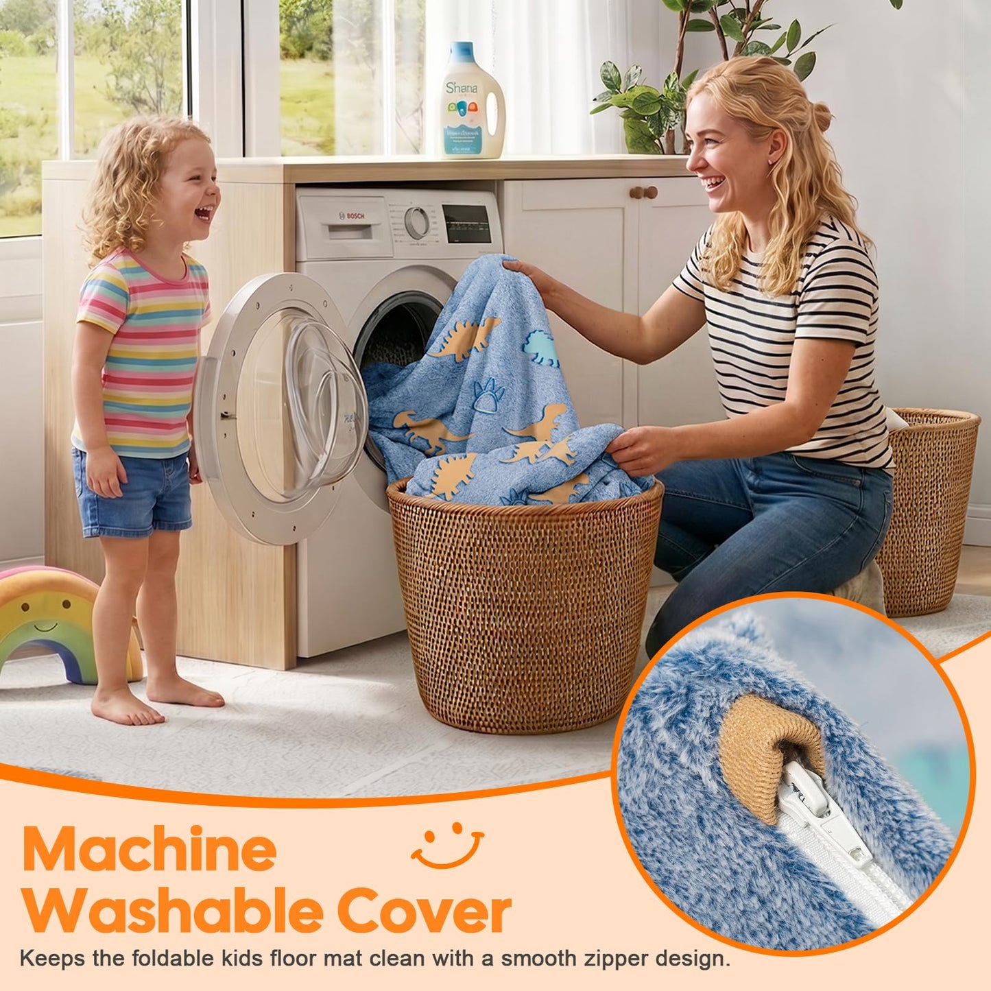 Foldable Foam Play Mat for Kids Sleeping and Play