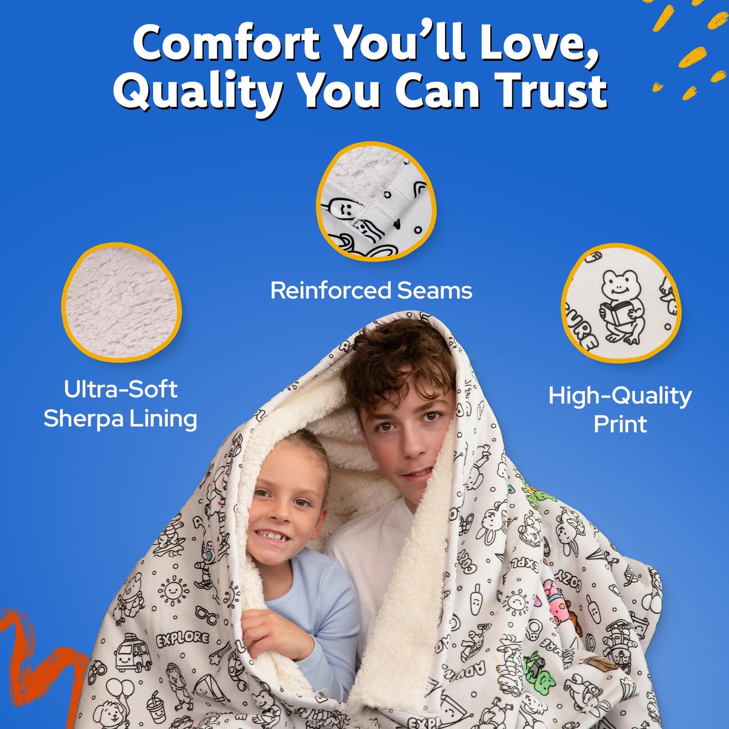 Color-In Wearable Sherpa Blanket Craft Kit