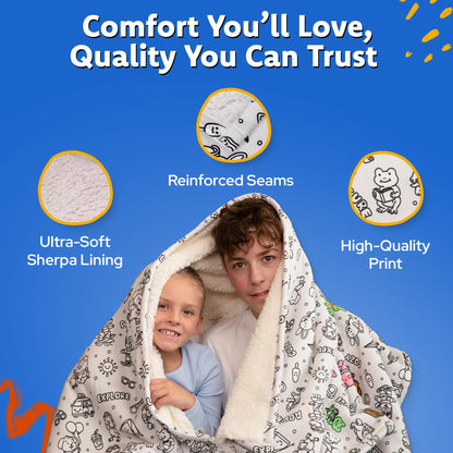Color-In Wearable Sherpa Blanket Craft Kit
