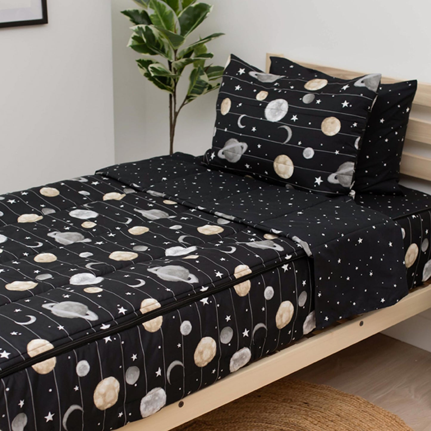Kids Zipper Bedding Set with Comforter & Pillowcase