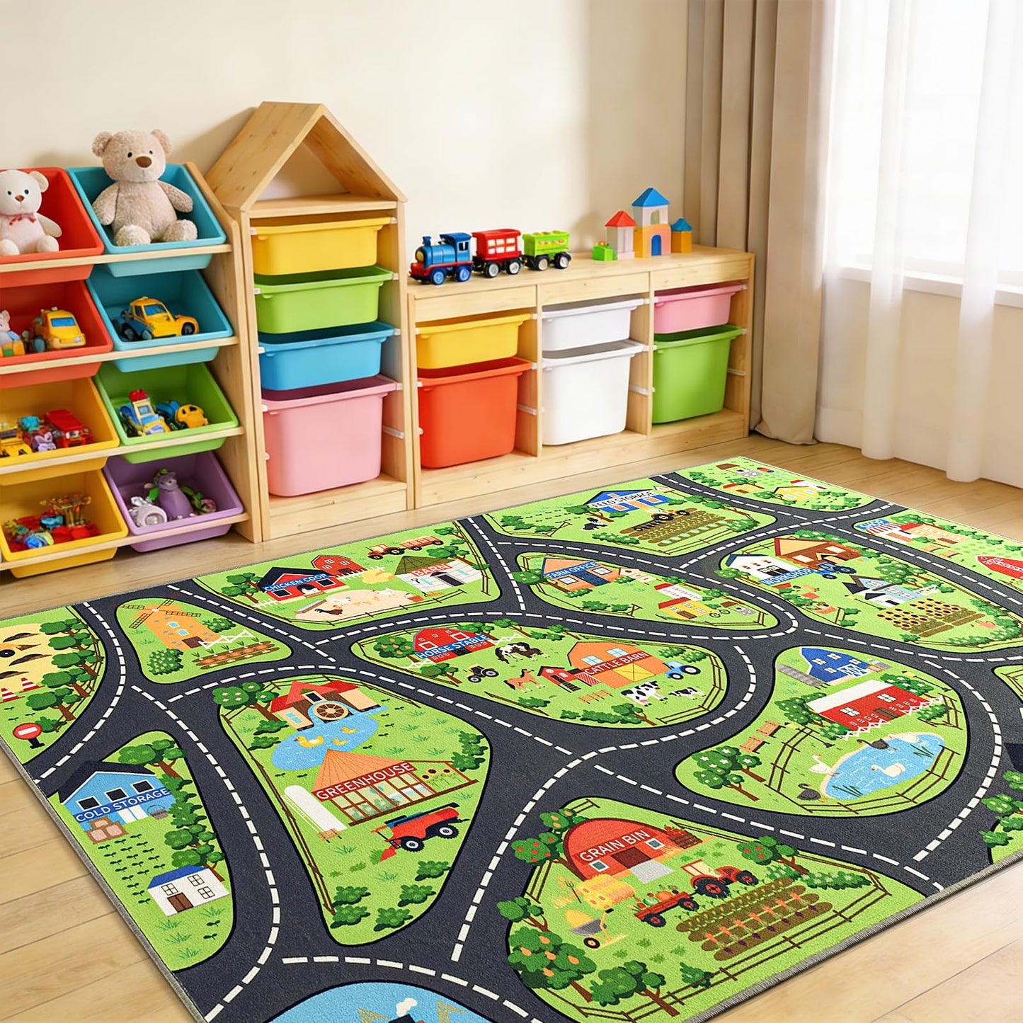 Kids Playroom Area Rug for Bedroom & Nursery