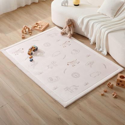 Coral Velvet Baby Play Mat for Safe Crawling and Play