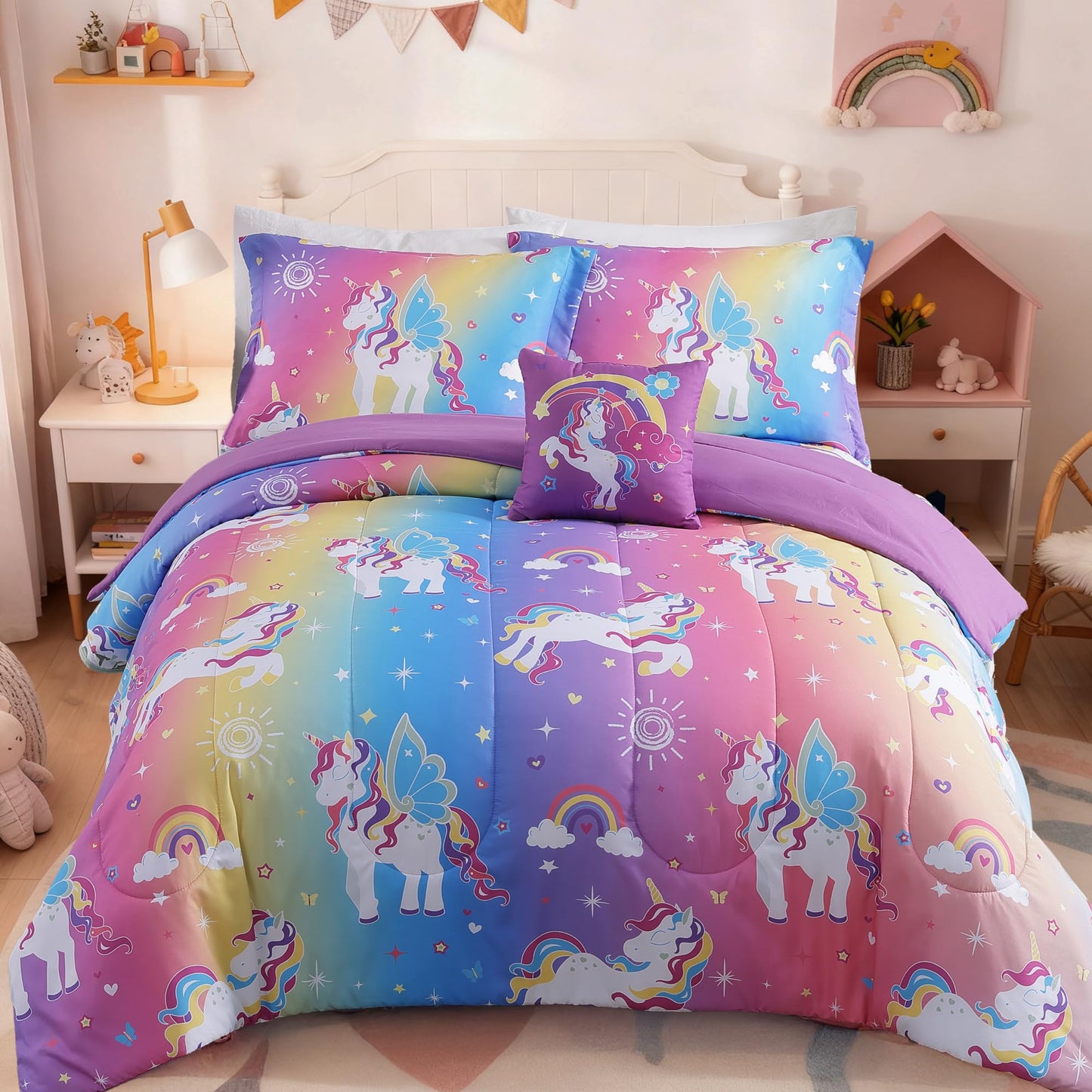 Glow-in-the-Dark Space Comforter Bedding Set