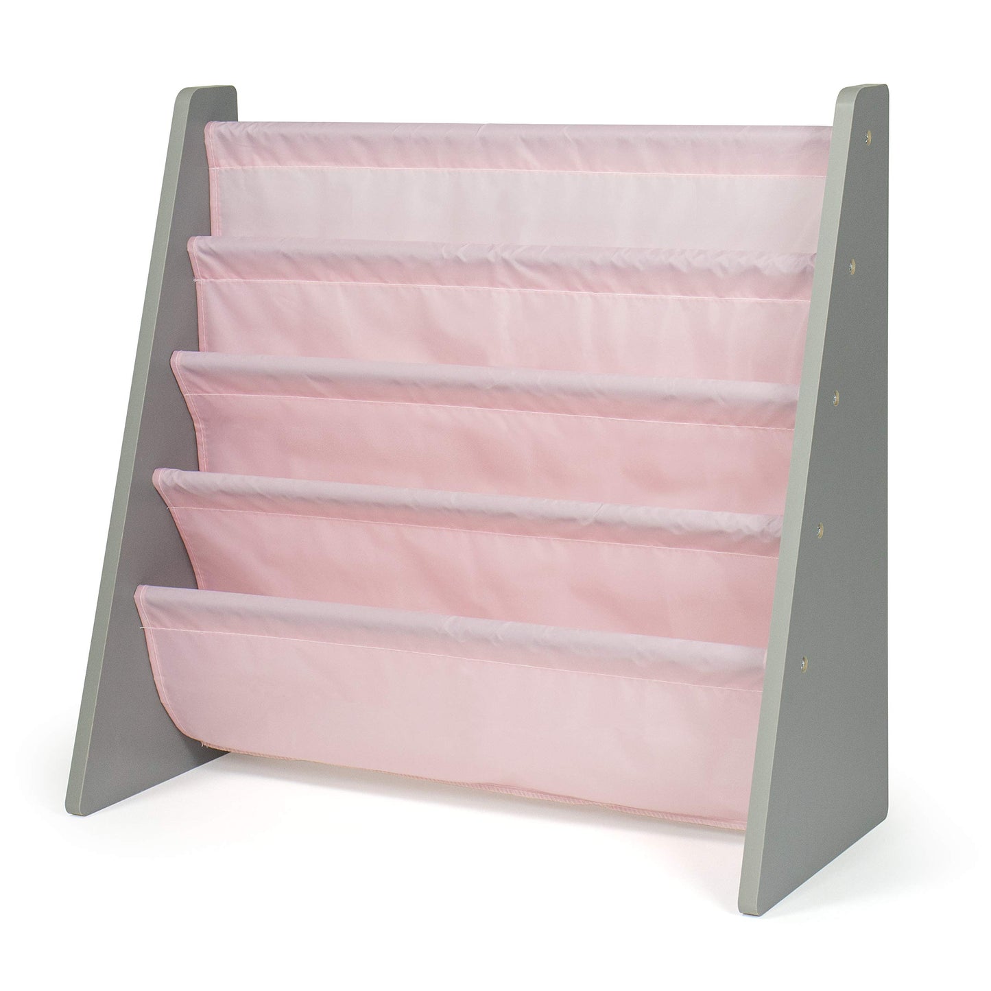 4-Tier Kids Bookshelf with Deep Sling Pockets
