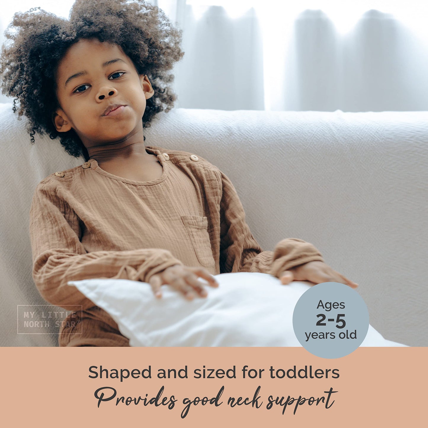 Toddler Pillow with Soft Washable Pillowcase