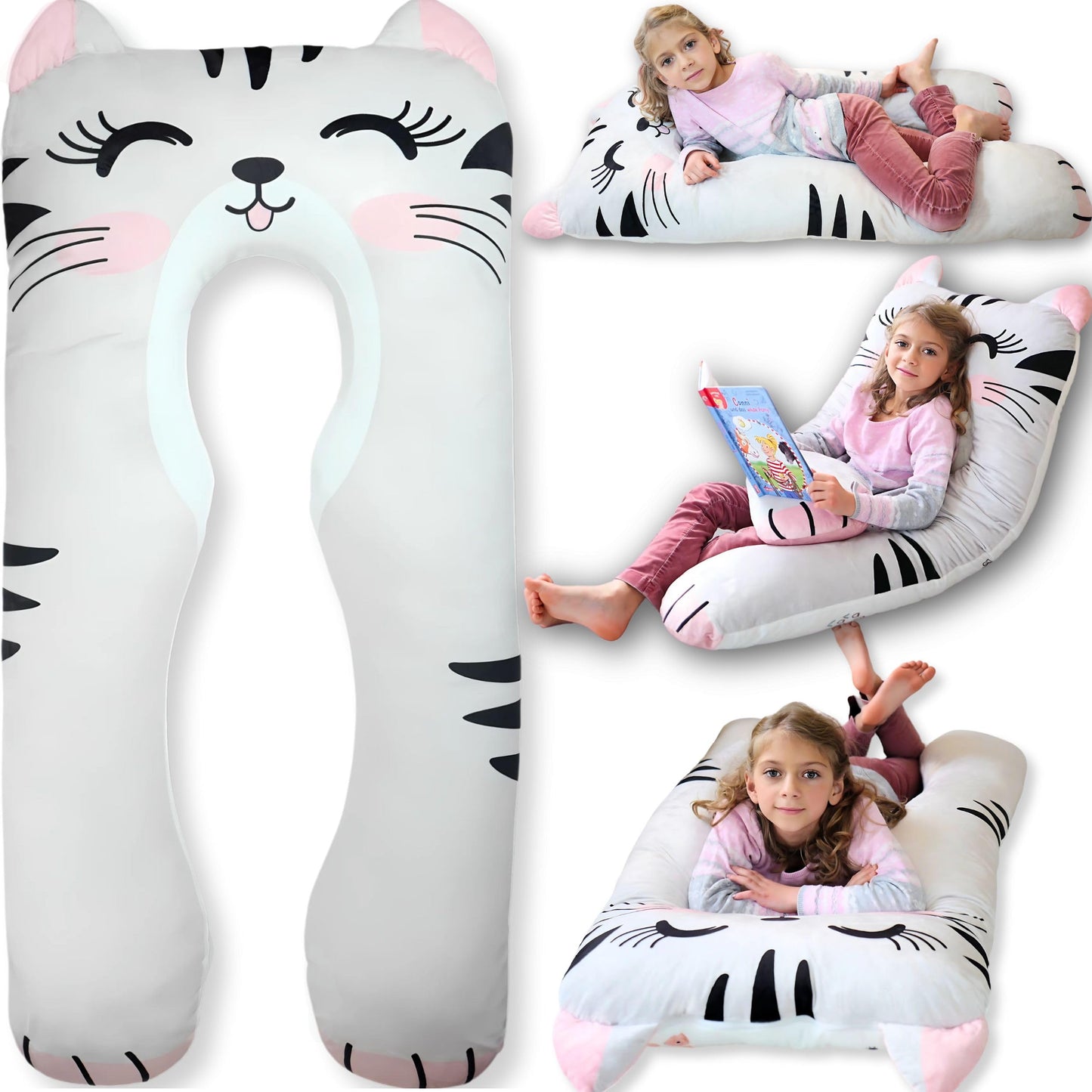 LUNAMIRA Kids Body Pillow for Children
