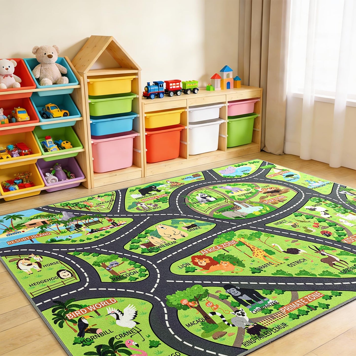 Kids Playroom Area Rug for Bedroom & Nursery