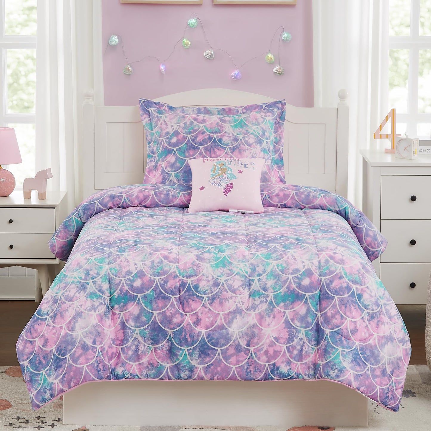Glow-in-the-Dark Space Comforter Bedding Set