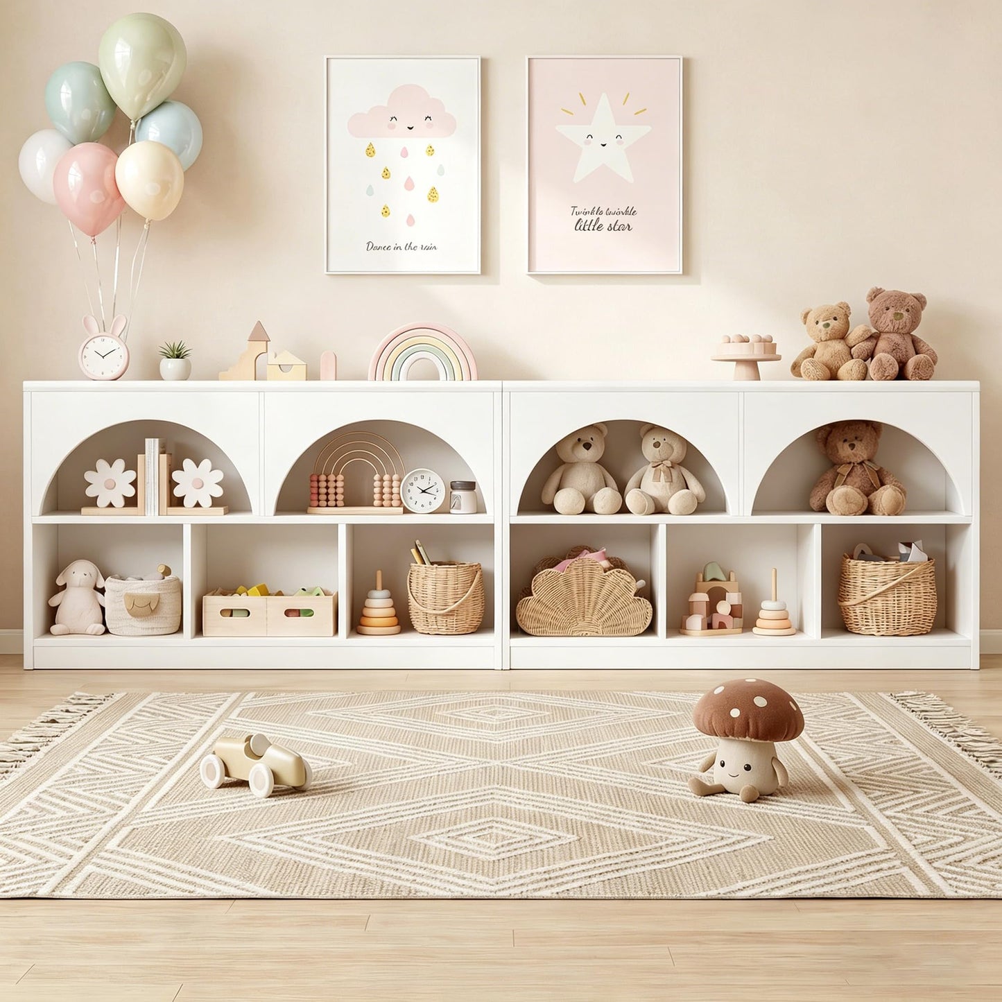 Kids Toy Storage Organizer with Bookshelf & Drawers