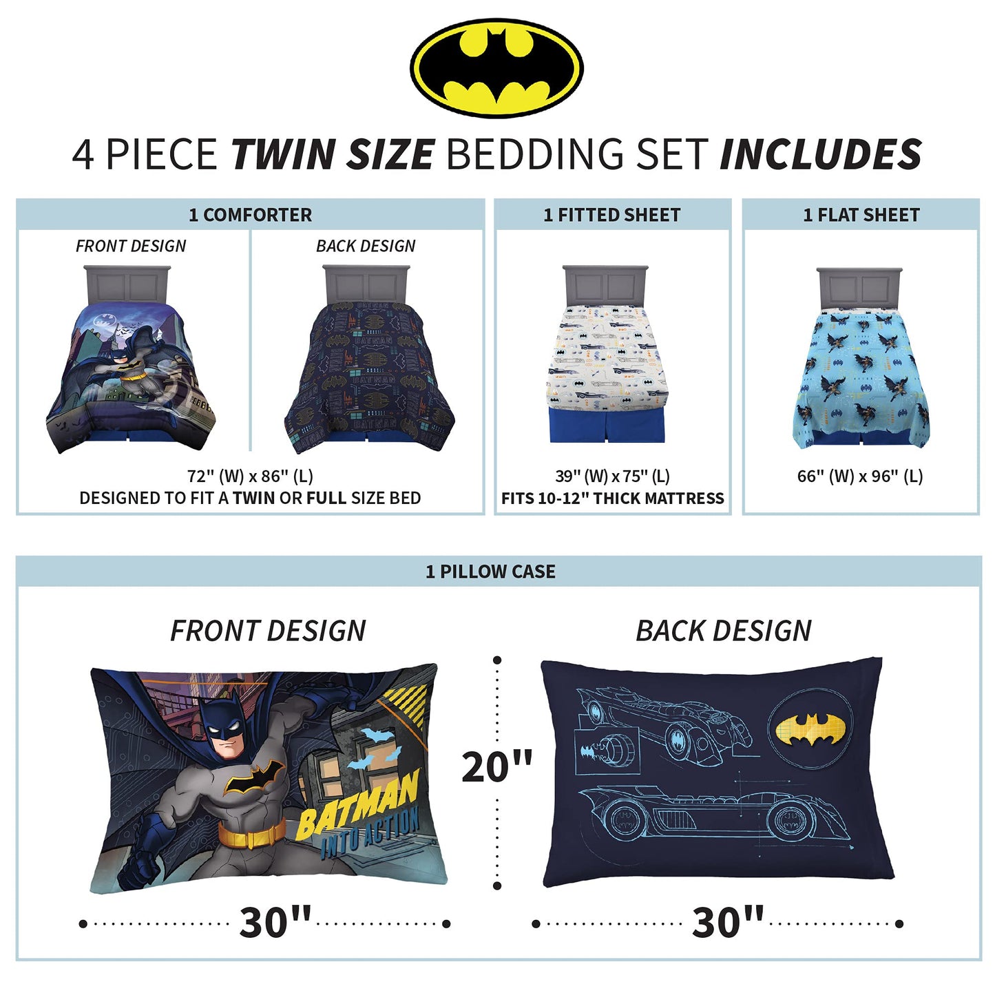 Franco Kids Panel Bed in A Bag