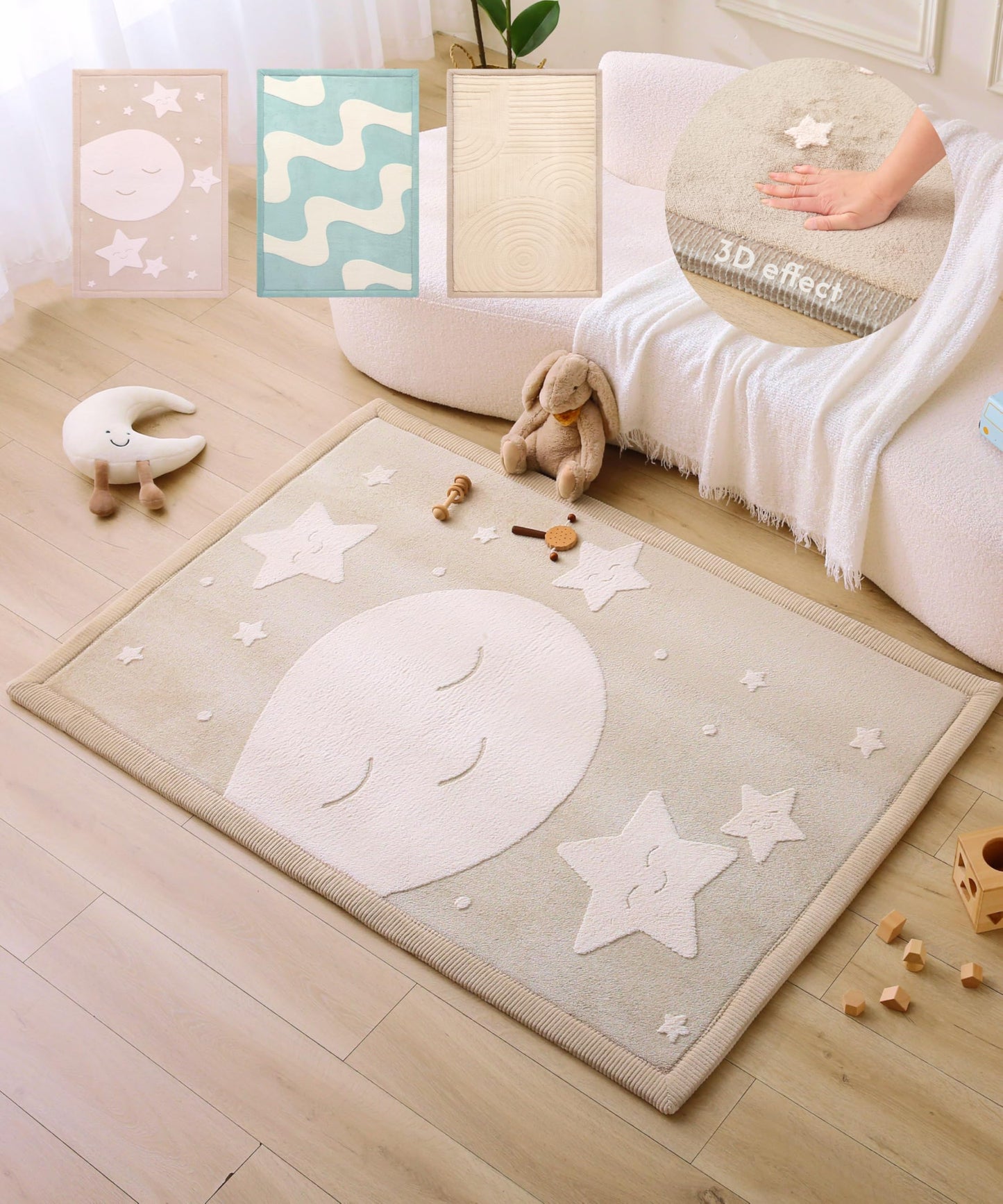 Coral Velvet Baby Play Mat for Safe Crawling and Play