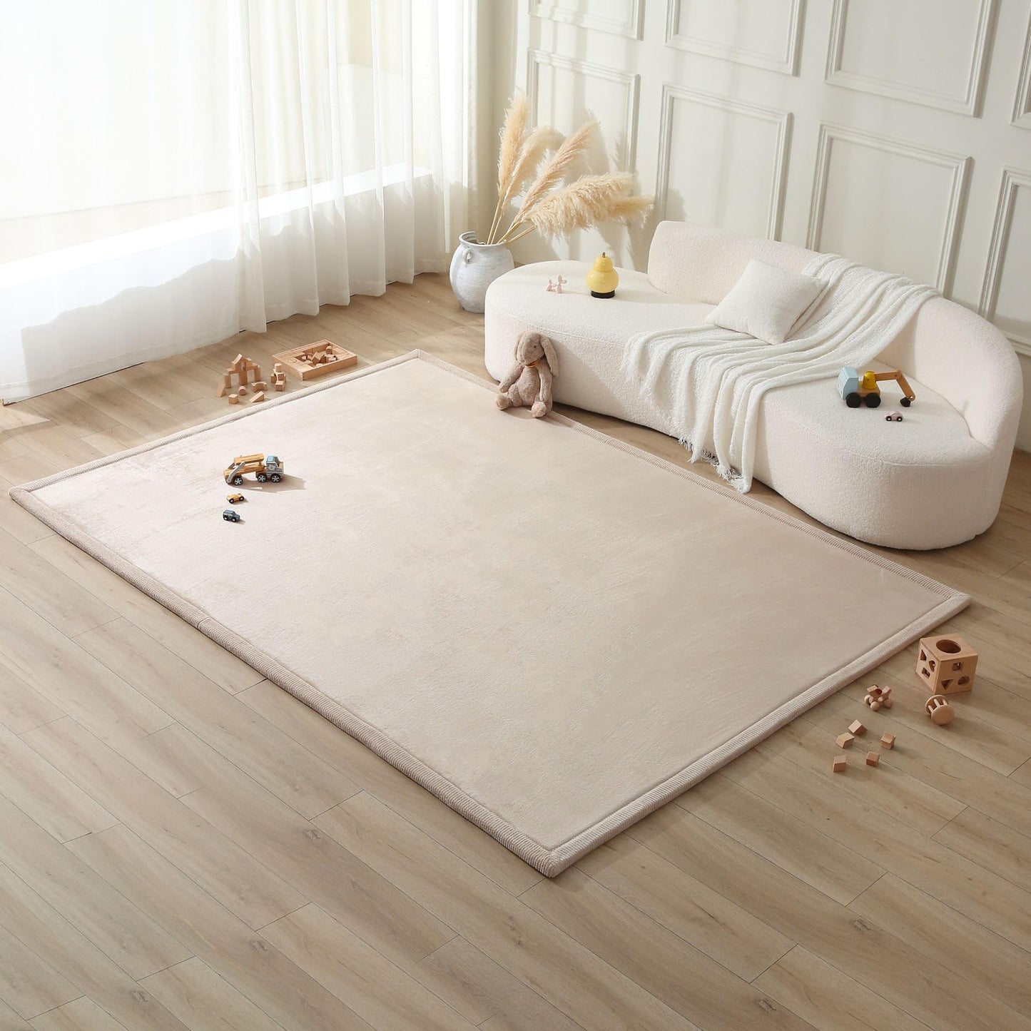 Coral Velvet Baby Play Mat for Safe Crawling and Play